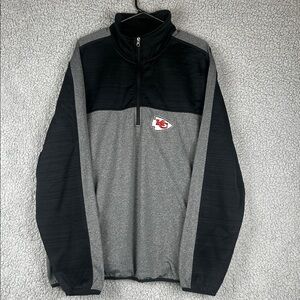 NFL Kansas City Chiefs Long Sleeve 3/4 Zip Pullover Sweatshirt Men’s, Size XL